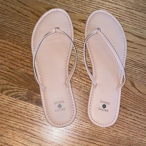 Beige Flip Flops